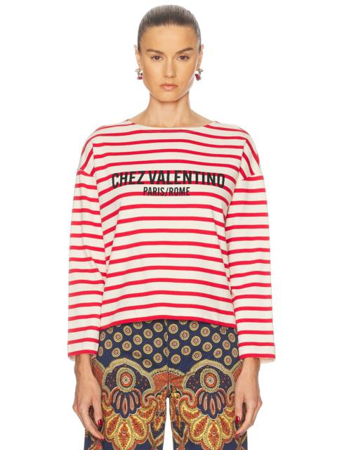Valentino Striped Cotton T Shirt