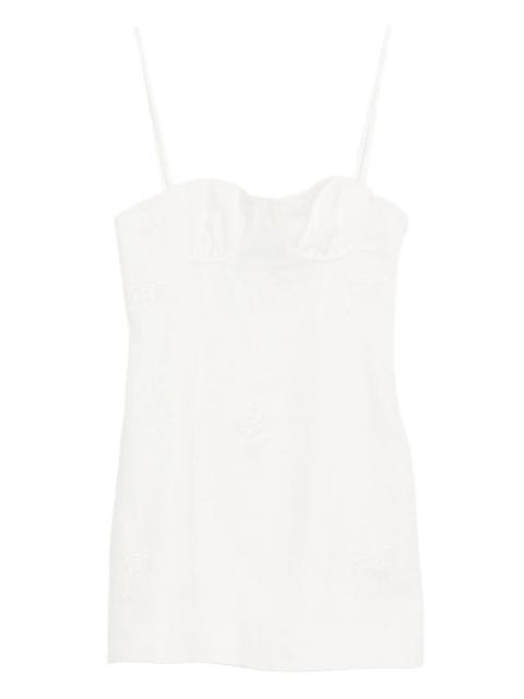 SIR. embroidered spaghetti-strap mini dress