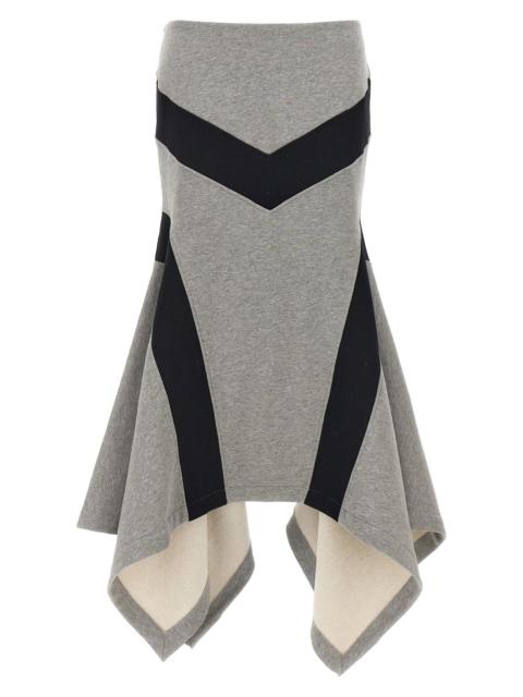 THE ATTICO Asymmetrical long skirt
