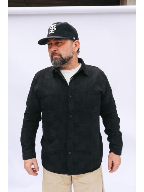 Pure Blue Japan 2239-BK PURE BLUE JAPAN JACQUARD BORO PATCHWORK SHIRT - DOUBLE BLACK