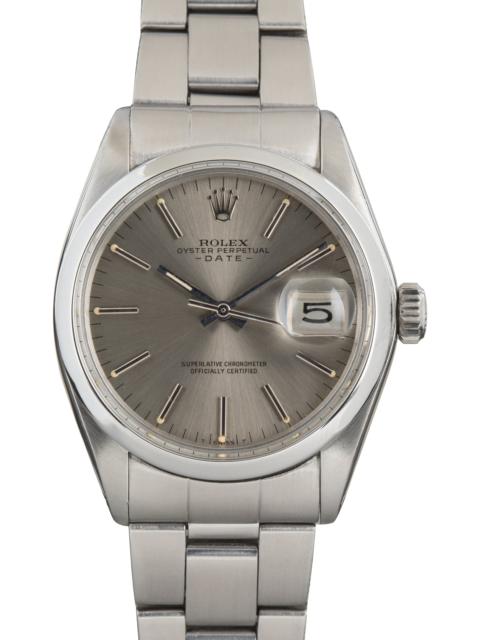 ROLEX Vintage Rolex Date Stainless Steel Ref 1500 Slate Dial