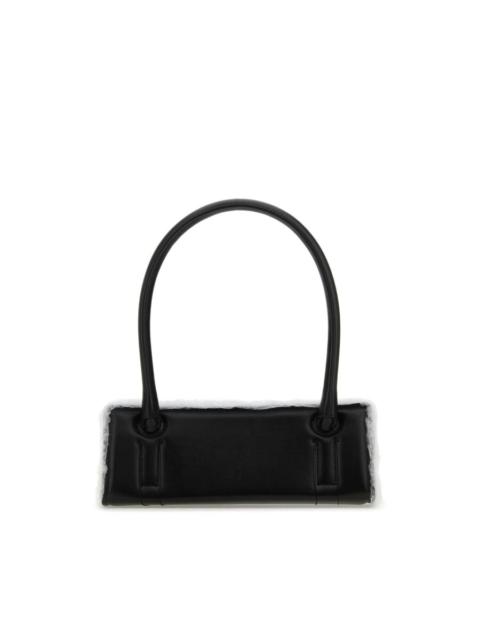 Other Designers Dentro Black Leather Radar Shoulder Bag