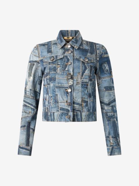 Roberto Cavalli Patchwork Capsule Collection Denim Jacket