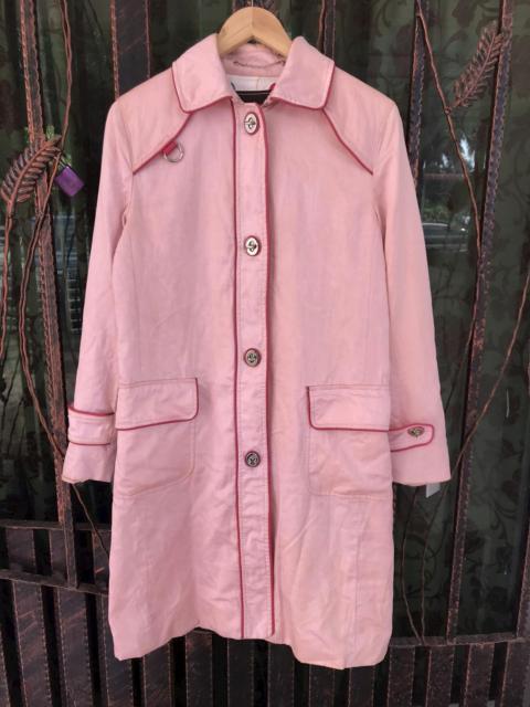Other Designers Vintage Coach Polkadot Pink Long Trench Coat