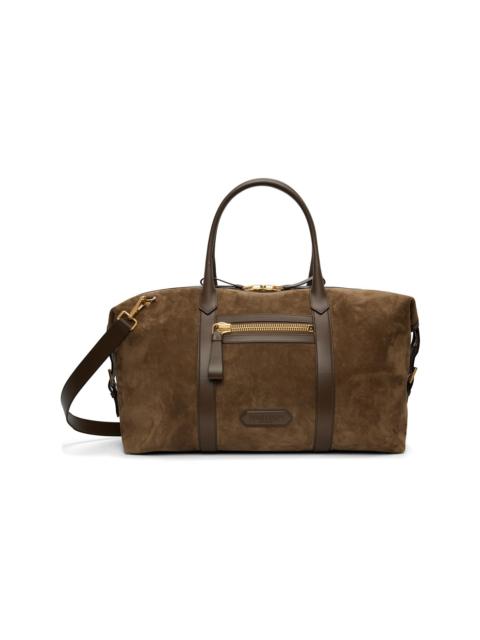 TOM FORD Taupe Buckley Holdall Duffle Bag