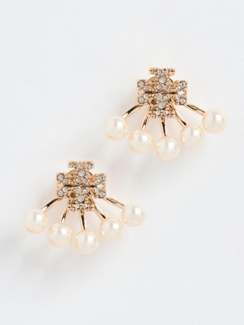 TORY BURCH Moondance Pearl Front-Back Earrings