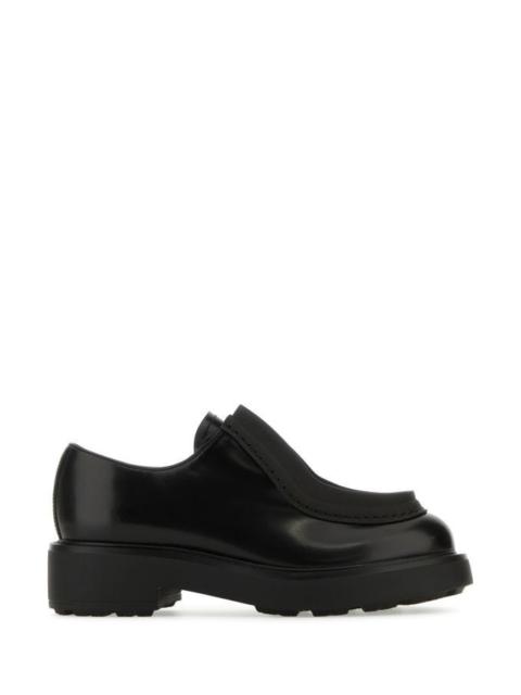 Prada Woman Black Leather Lace-Up Shoes