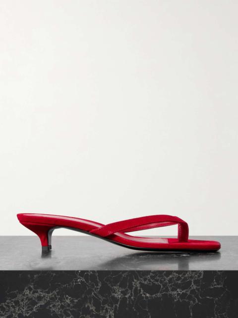 Suede sandals Red