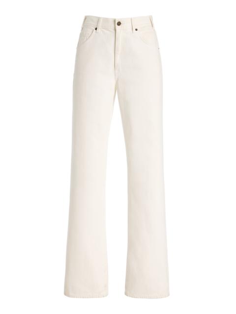 NILI LOTAN Joan Rigid High-Rise Straight-Leg Jeans ivory