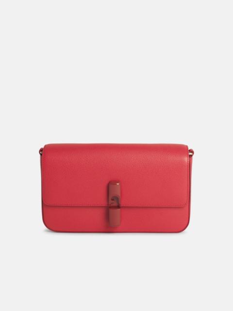 FURLA 'IRIDE' SMALL RED LEATHER CROSSBODY BAG