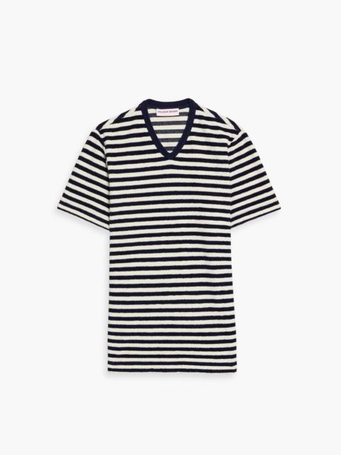 ORLEBAR BROWN Nicolas striped cotton-terry T-shirt