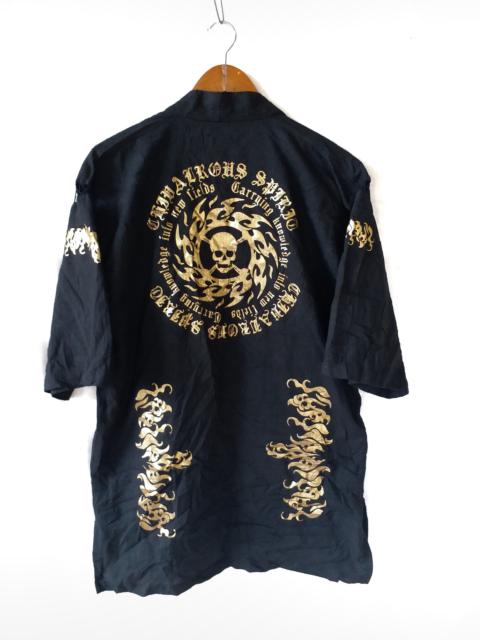 Other Designers Japanese Brand - Skull Kimono Japan Traditional Black Hanten