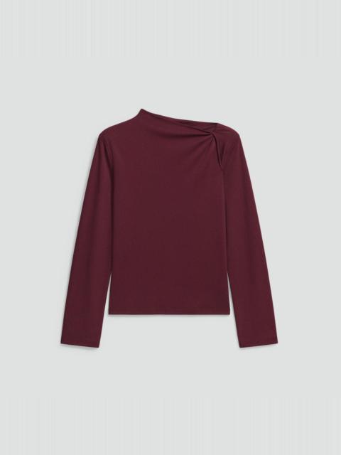 Theory Twist Neck Top in Cotton Jersey