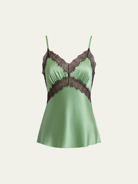 DIANE VON FURSTENBERG Camille Lace-Trim Empire Cami