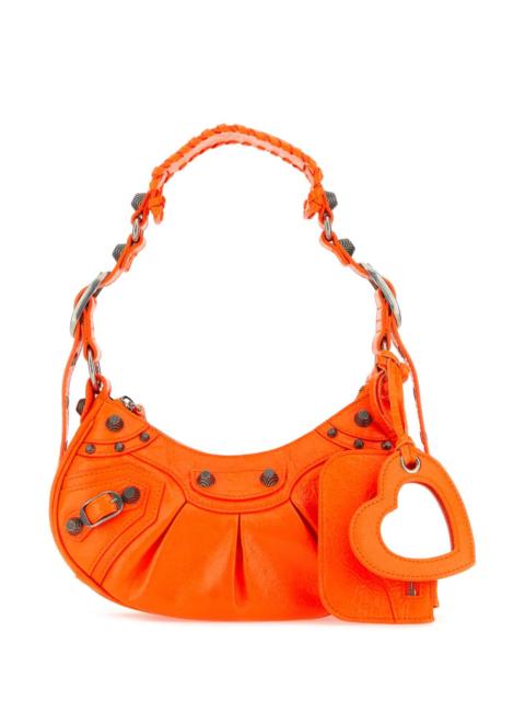 BALENCIAGA Balenciaga Women Fluo Orange Nappa Leather Le Cagole Xs Shoulder Bag