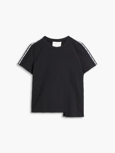 3.1 Phillip Lim Asymmetric eyelet-embellished cotton-jersey T-shirt