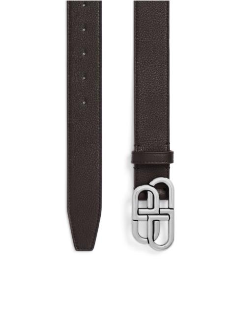 BALENCIAGA Men's Bb Large Belt in Espresso