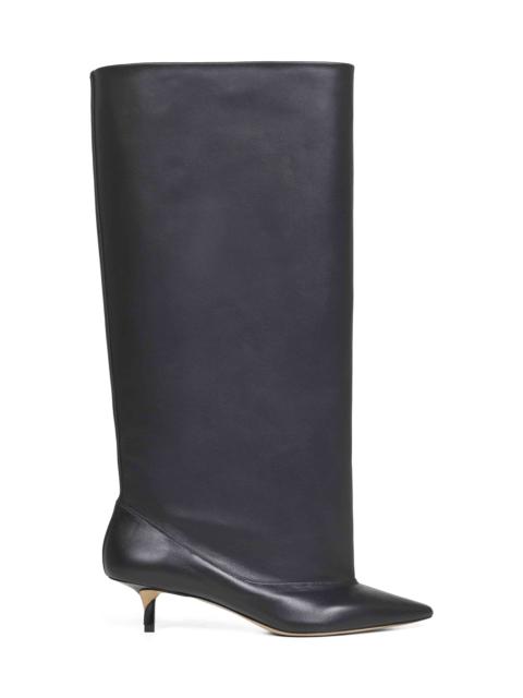JACQUEMUS Jacquemus Women Black Smooth Leather Wide The High Tourni Boots