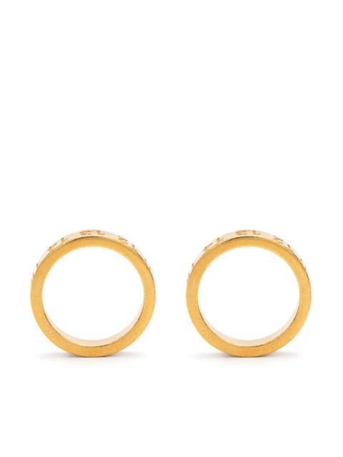 Maison Margiela Numerical Engraved Hoop Earrings