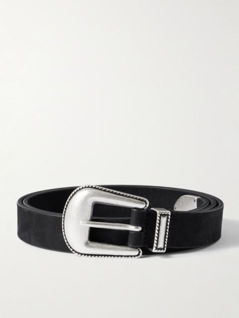 Anderson's 2.5cm Nubuck Western Belt Black