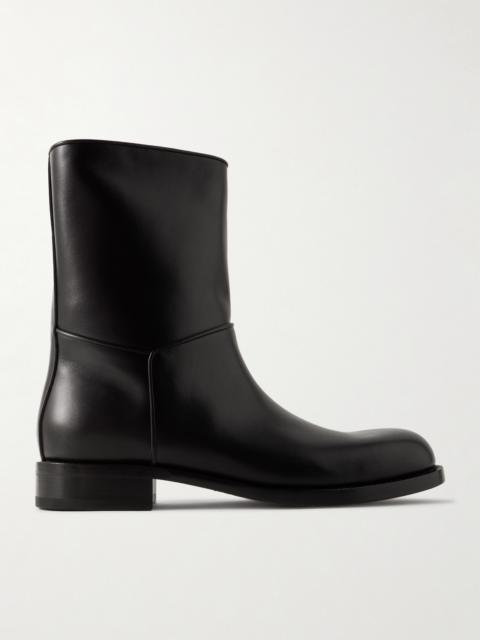 The Row Nobilis Leather Ankle Boots