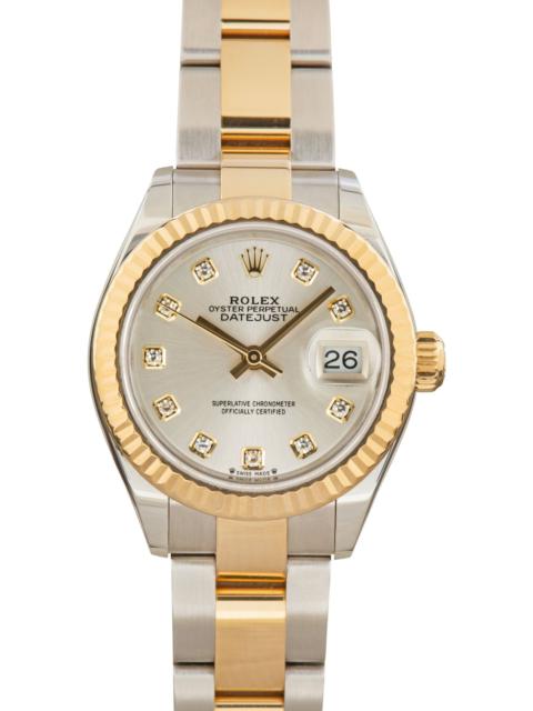 Rolex Datejust Ref 279173 Silver Diamond Dial
