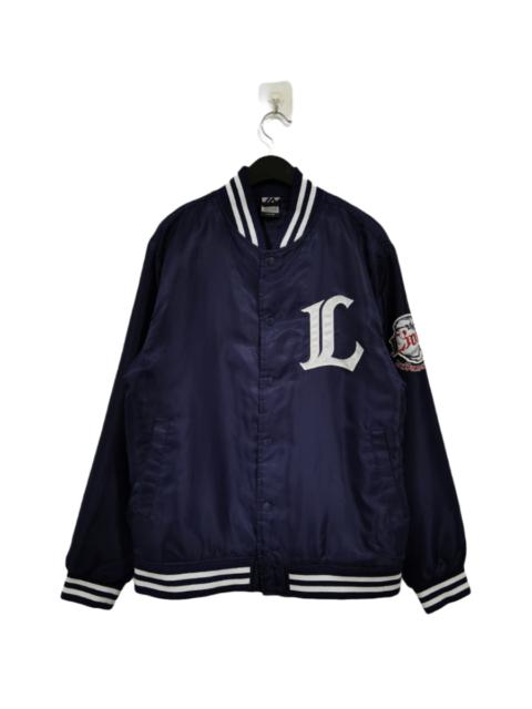 Other Designers Lions Saitama Seibu Majestic Satin Varsity Jacket