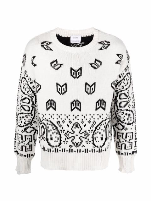 Rhude PAISLEY-PRINT COTTON JUMPER