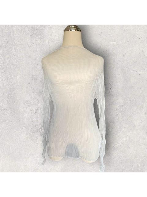 ISSEY MIYAKE Wavy Sheer pleats Twisted Blouse