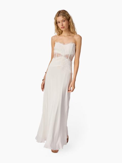 CAMI NYC LUCIENNE STRAPLESS GOWN WHITE