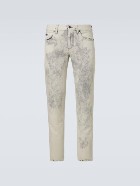 Dolce & Gabbana Printed straight jeans