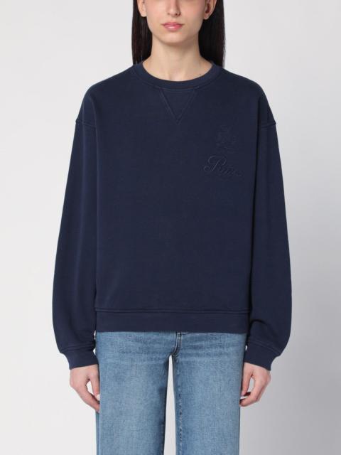FRAME Navy blue cotton blend sweatshirt