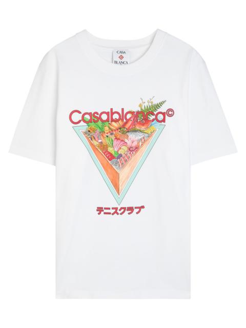 CASABLANCA Casablanca Tennis Club Icon Printed Cotton T-shirt