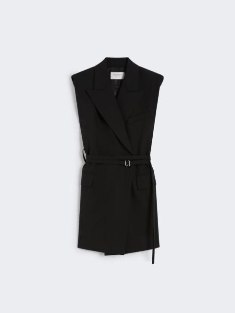Sportmax Long sleeveless wool blazer