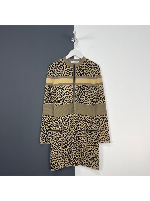 Dior Dior Leopard Print Zipper Dress