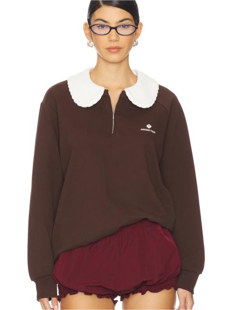 SHUSHU/TONG Doll Collar Oversized Sweatshirt