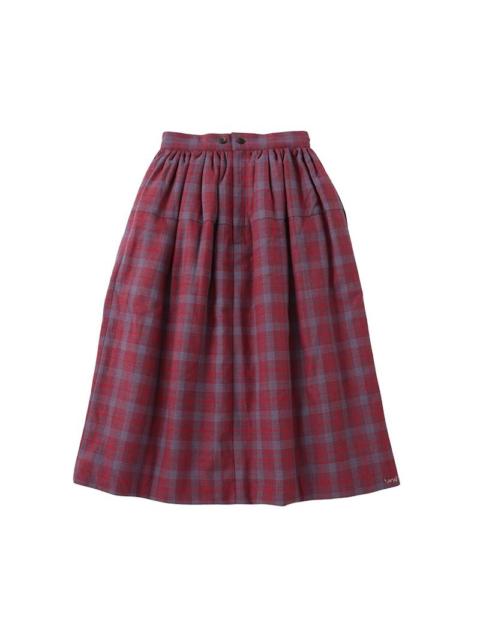 visvim ELEVATION CHECK DOWN SKIRT W RED
