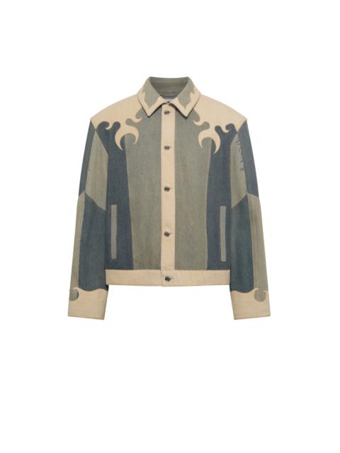 Marine Serre Regenerated Denim Workwear Jacket