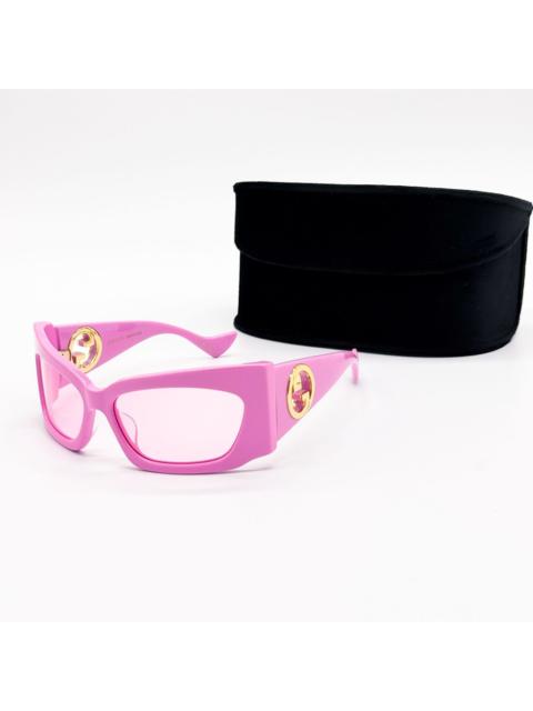 GUCCI NEW GUCCI GG1412S 003 PINK SHIELD WOMEN SUNGLASSES GUCCI