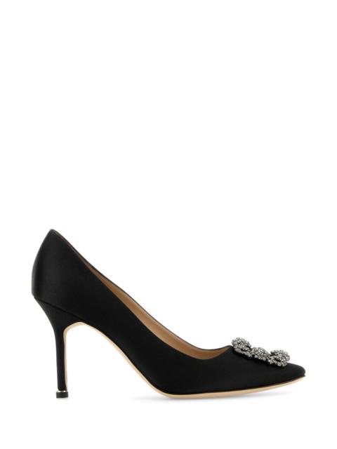 Manolo Blahnik Manolo Blahnik Women Black Satin Hangisi Pumps