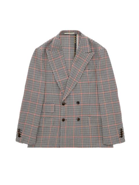FORTELA Fortela Classic Wool Check Blazer in Blue at Nordstrom