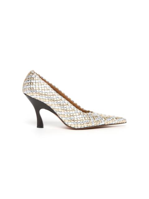 Stella McCartney Elsa 90mm Metallic Alter Mat Pumps silver