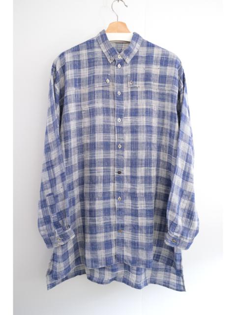 *SOLD* 🎐 YFM Archive [1970s-80s] Textured Plaid Shirt