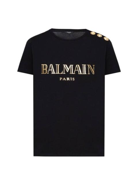 Balmain Balmain Paris Logo Cotton T-Shirt