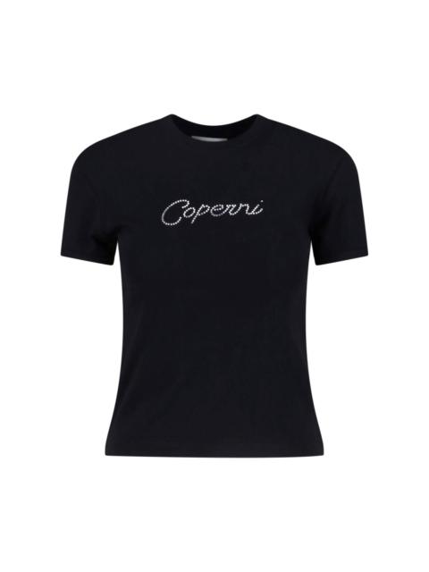 COPERNI RHINESTONE LOGO T-SHIRT