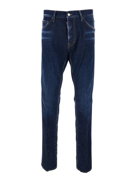 DSQUARED2 Dsquared2 Men 'Cool Guy' Blue Jeans With Logo Patch On The Rear And Ripped Details In Denim Man