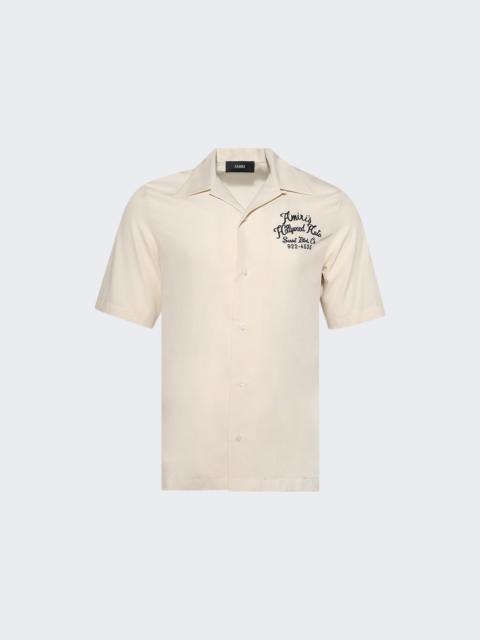 AMIRI Hollywood Auto Bowling Shirt Alabaster