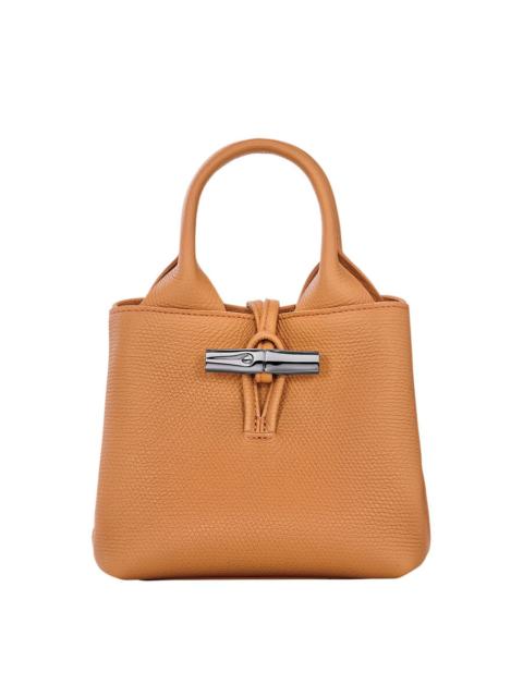 Longchamp Longchamp Le Roseau Beige Handbag With Toggle Closure In Grained Leather