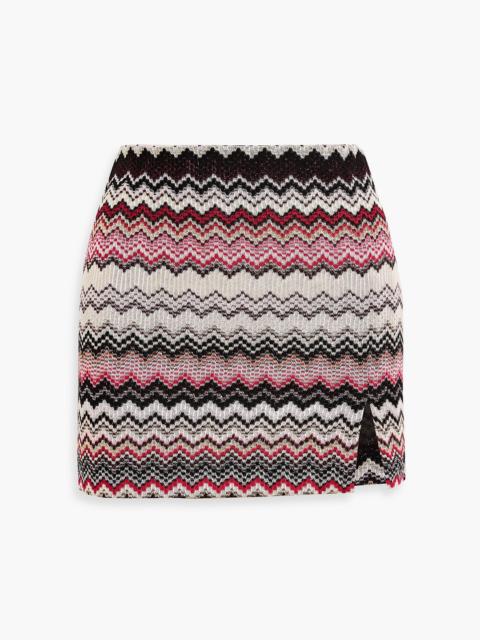 Missoni Metallic crochet-knit mini skirt