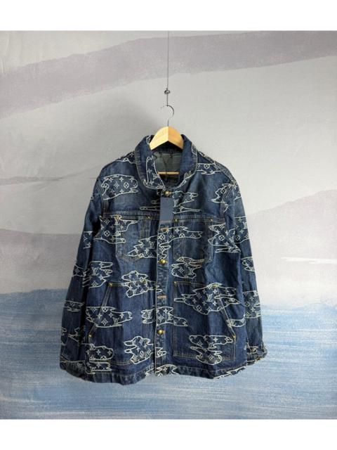 Louis Vuitton Louis Vuitton x Nigo Cloud-Print Patchwork Denim Jacket